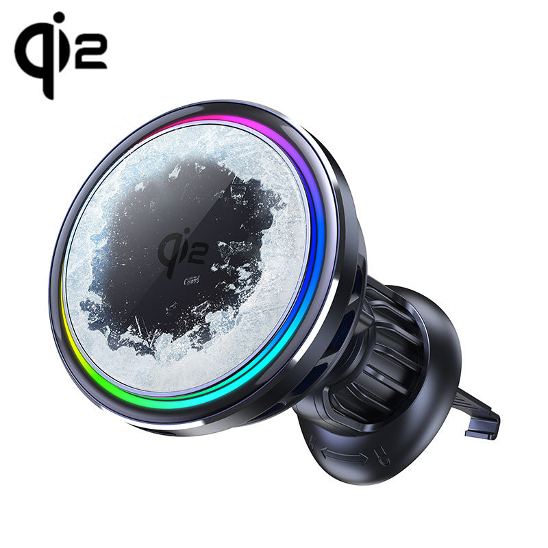 QI2 Semiconductor Cooling 15W Magnetic Car Wireless Charger For IPhones With LED Lights