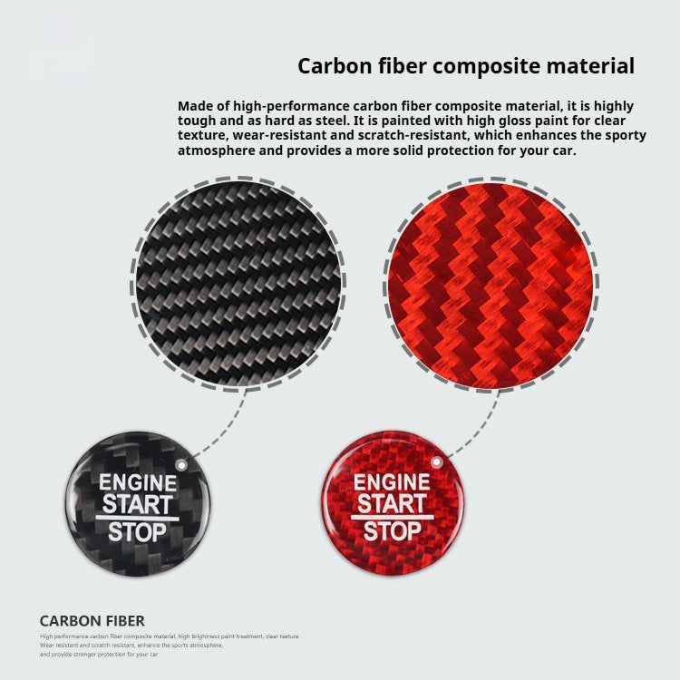 For Dodge Challenger Car Carbon Fiber Ignition Decorative Stickers