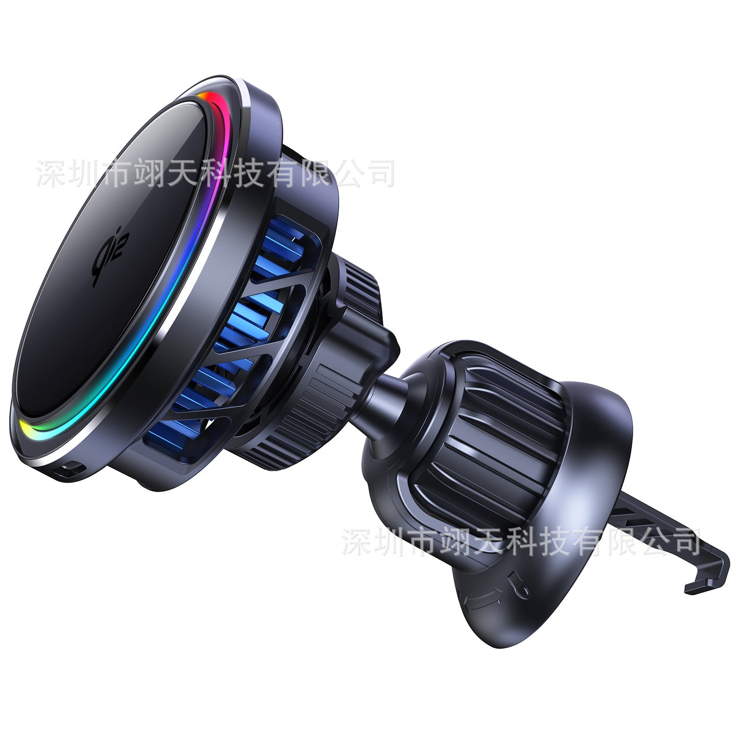 QI2 Semiconductor Cooling 15W Magnetic Car Wireless Charger For IPhones With LED Lights
