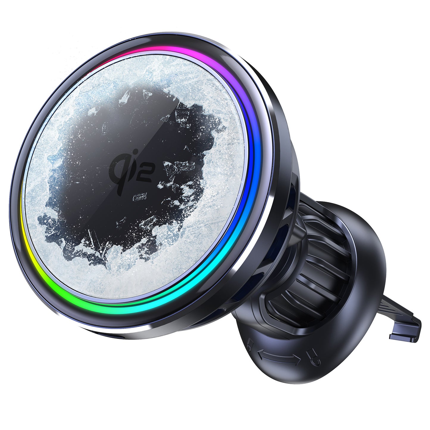 QI2 Semiconductor Cooling 15W Magnetic Car Wireless Charger For IPhones With LED Lights