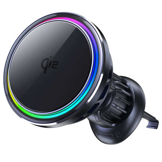 QI2 Semiconductor Cooling 15W Magnetic Car Wireless Charger For IPhones With LED Lights